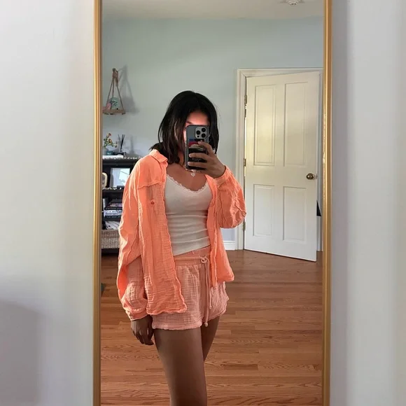 Urban outfitters coral beach coverup set! - Picture 2 of 4